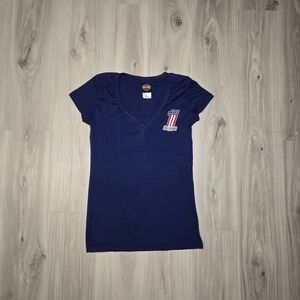 2011 Harley Davidson Doc’s St. Louis MO V-Neck Tee - Size M - Made in USA